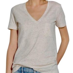 Madewell Large V-Neck Speckle T-shirt